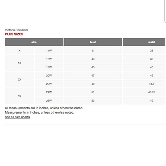 Nwt plus size Victoria Beckham dress mini - Picture 8 of 8